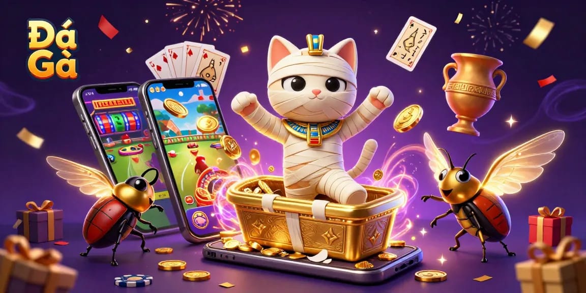 Engage in Đá Gà action with a dynamic 3D illustration featuring striking characters and immersive gambling elements.