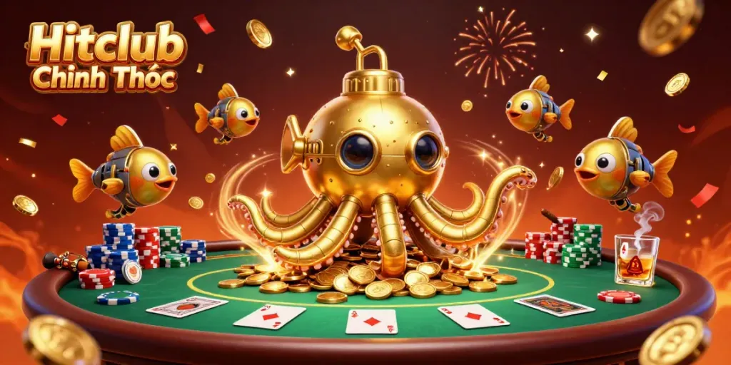 Experience the thrilling action at Hitclub Chính Thức with an exciting underwater casino scene.