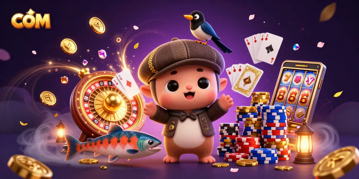 Experience thrilling gaming action at com with a lively scene featuring baby Nessie and casino elements.