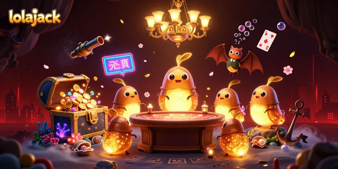 Experience thrilling gameplay at lolajack casino with glowworms lighting up the tables and treasure chests spilling riches.